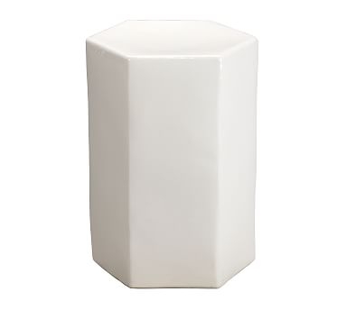 Croft Ceramic Side Table, White, Small - Image 0