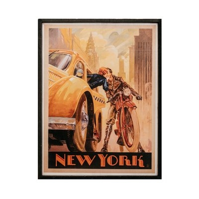 'NYC' Framed Graphic Art Print on Wood - Image 0