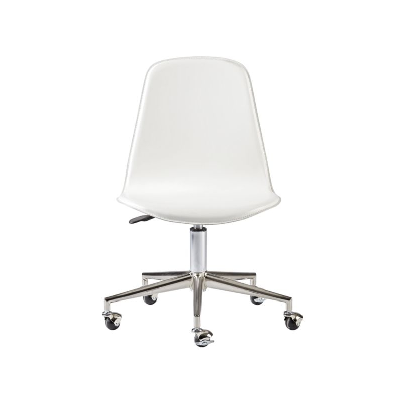 Kids Class Act White and Silver Desk Chair - Image 2