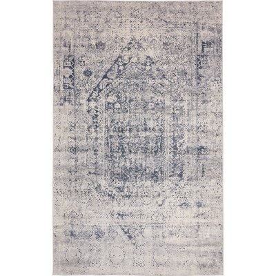 Abbeville Gray/Navy Blue Area Rug - Image 0