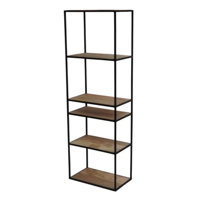Pruitt Iron and Wood Media Shelf Standard Bookcase - Image 0