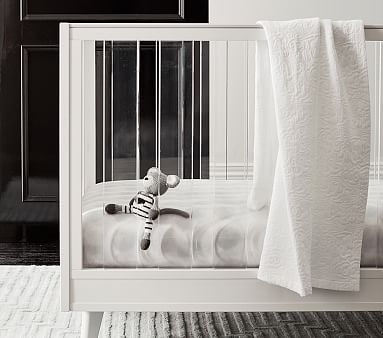 Sloan Acrylic Convertible Crib, Simply White, UPS - Image 1