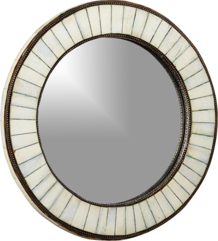 Bone Inlay Small Round Mirror - Image 4