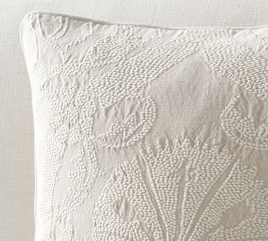 Halima Embroidered Pillow, 20", Pomegranate - Image 4
