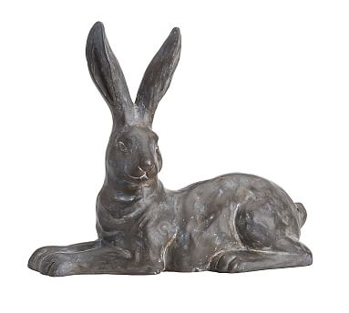 Essex Handcrafted Bunny Sculpture, Laying - Image 2