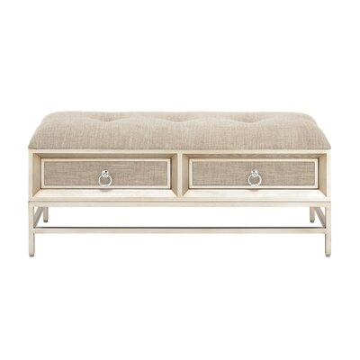 Fischer Upholstered and Wood Storage Bench - Image 0