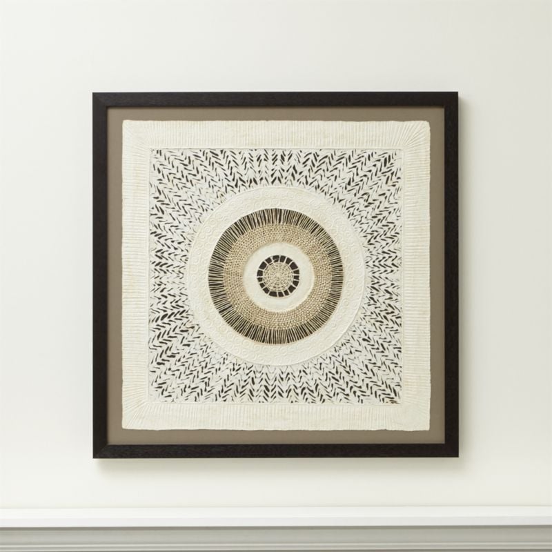 "Circulo de Papel" Framed Hand-Crafted Paper Wall Art 43"x43" by Julio Laja Chichicaxtle - Image 6