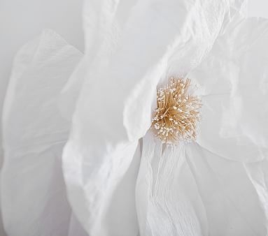 Jumbo Crepe Paper Flowers, Set of 2, White - Image 1