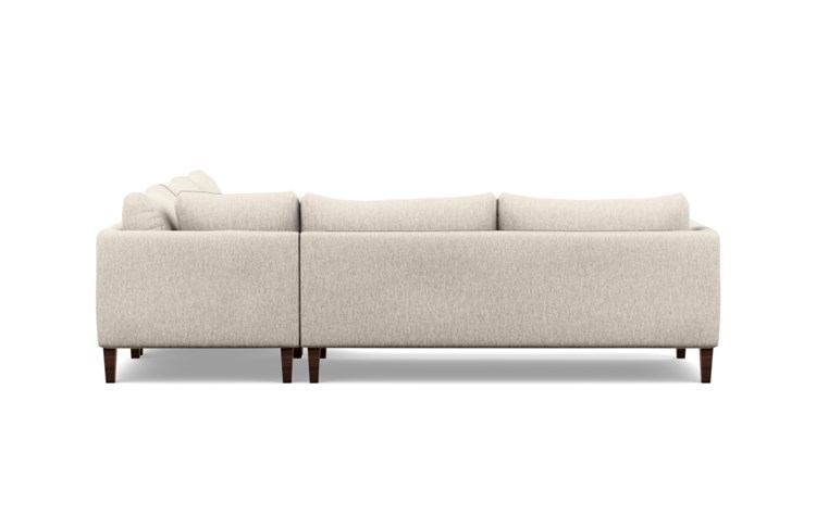 Owens Corner Sectional with Beige Wheat Fabric and Oiled Walnut legs - Image 2