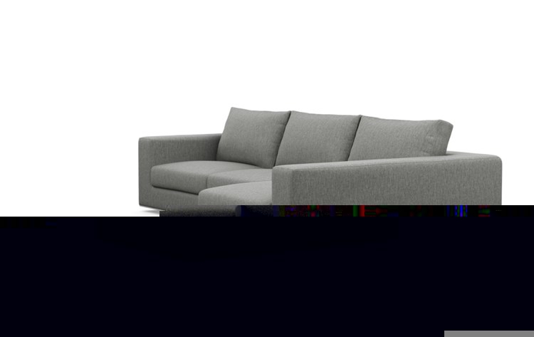 Walters Right Sectional with Grey Plow Fabric and down alt. cushions - Image 3