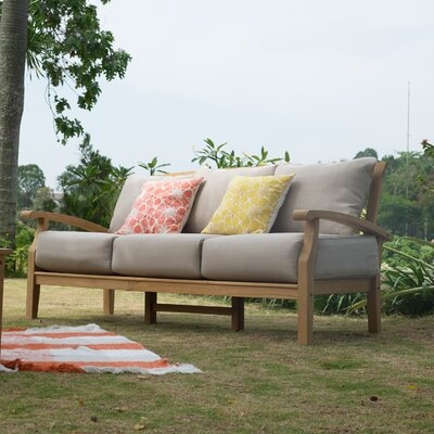 Summerton Teak Patio Sofa with Cushions - Image 1