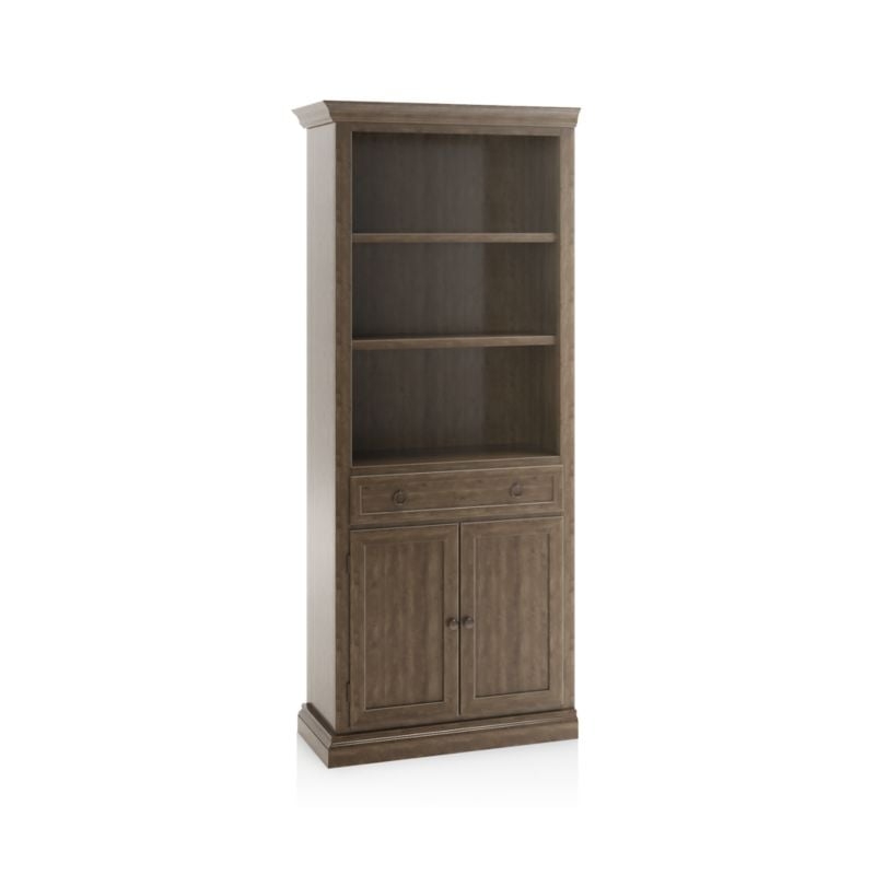 Cameo Nero Noce Storage Bookcase with Left Crown - Image 1
