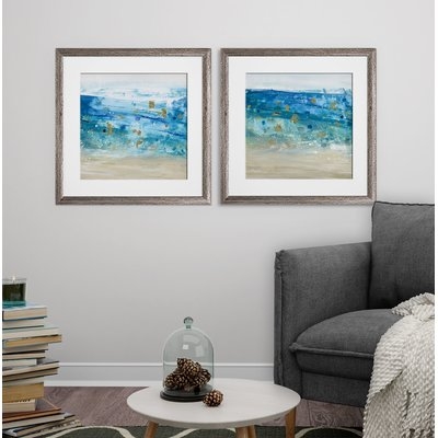 'Sea Glass Summer I' 2 Piece Framed Print Set - Image 0