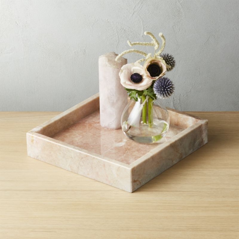 Stack Small Pink Marble Tray - Image 1
