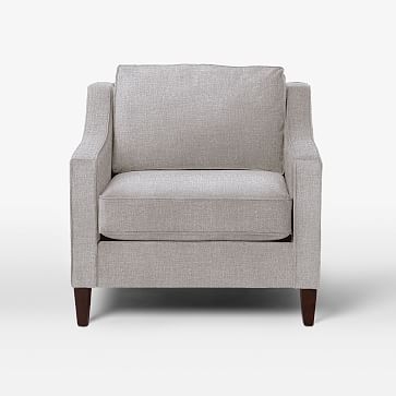 Paidge Chair, Poly, Linen Weave, Platinum, Cone Chocolate - Image 2