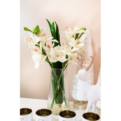 Cymbidium Orchid Floral Arrangement in Vase - Image 0