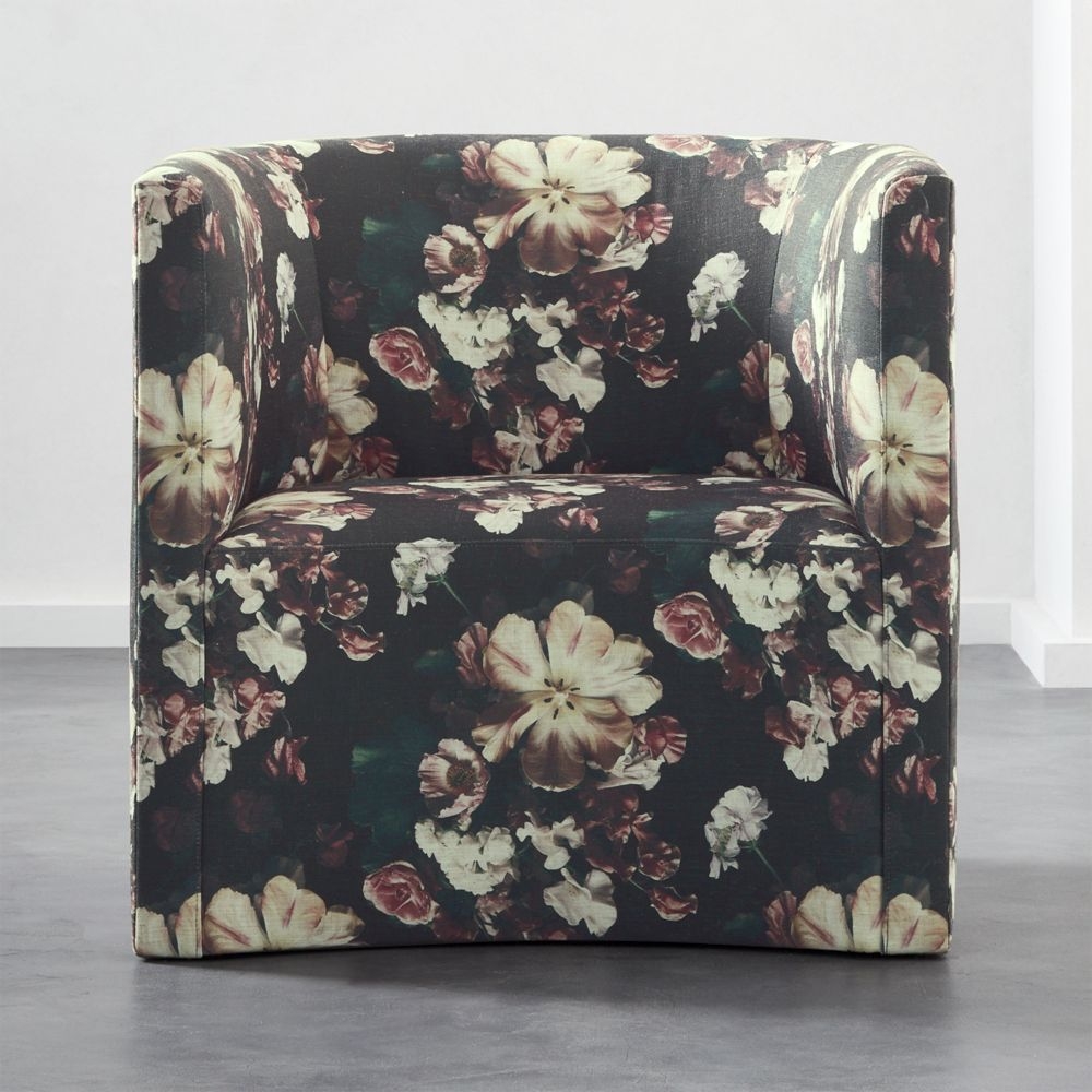 Covet Daphne Floral Curved Chair - Image 0