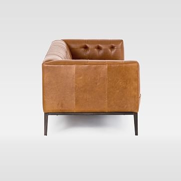 Iron Base Leather Sofa, 96" - Image 2