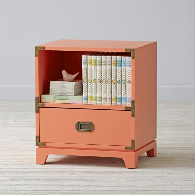 Kids Campaign Nightstand (Coral) - Image 1