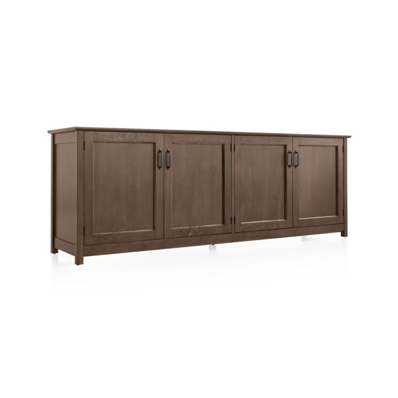 Ainsworth Cocoa 85" Media Console with Glass/Wood Doors - Image 2