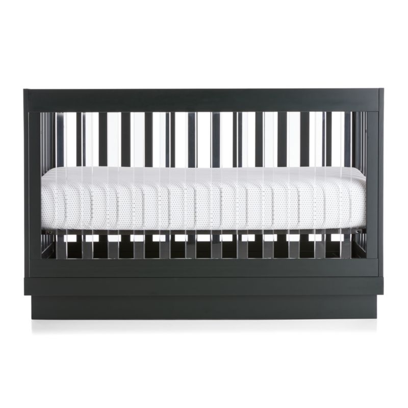 Babyletto Harlow Acrylic and Black 3-in-1 Convertible Crib - Image 3