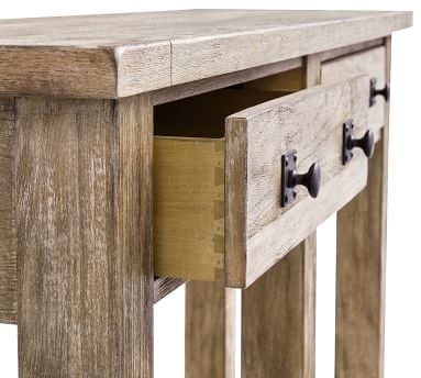 Benchwright 54" Wood Console Table with Drawers, Gray Wash - Image 2