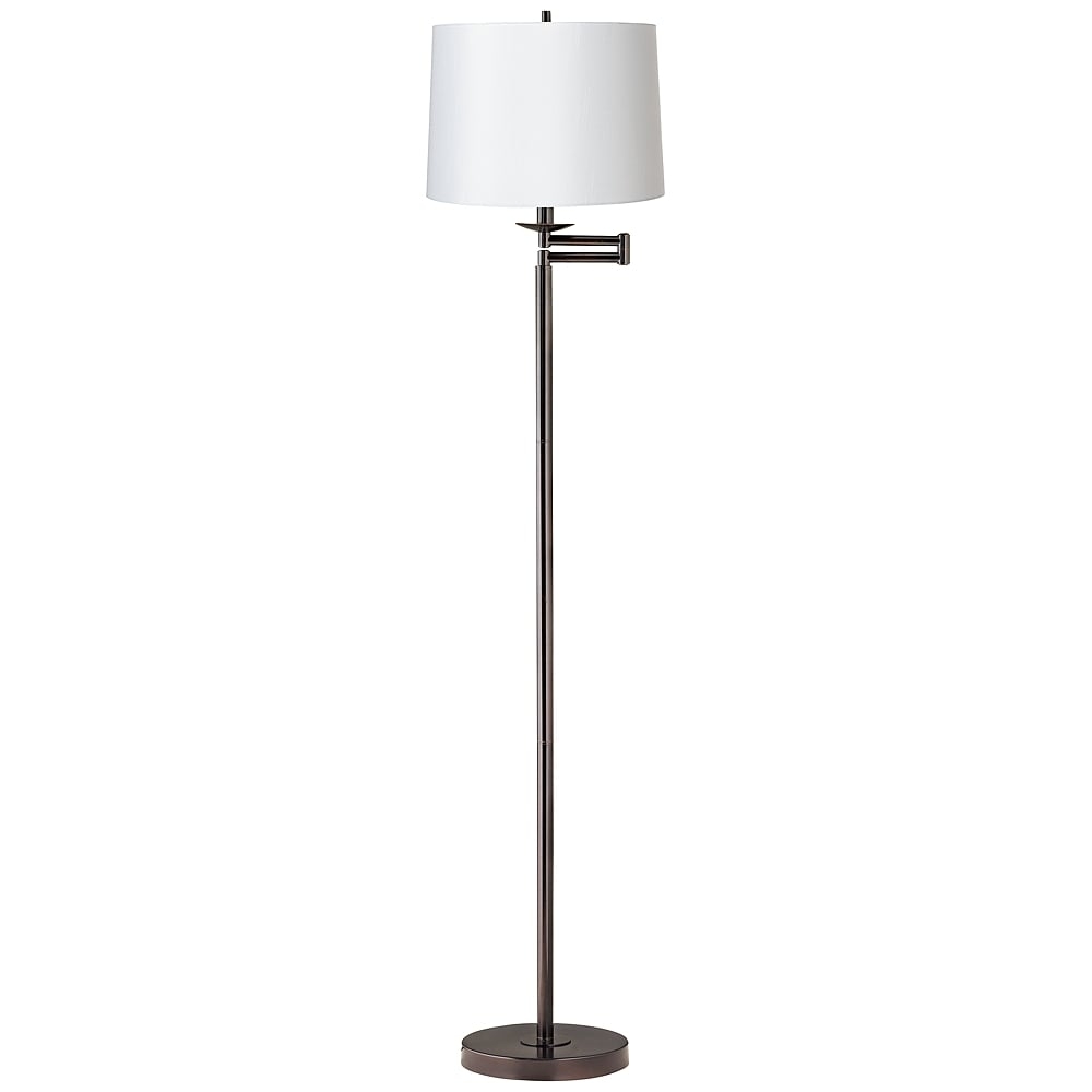 White Bronze Swing Arm Floor Lamp - Style # 17D77 - Image 0