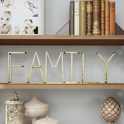 Menefee "Family" Free-Standing Decorative Table Top Sign - Image 0