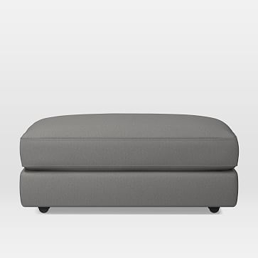 Haven Rolling Ottoman, Poly, Performance Washed Canvas, Feather Gray - Image 2