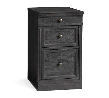 Livingston Single 2-Drawer File Cabinet with Top, Dusty Charcoal - Image 0