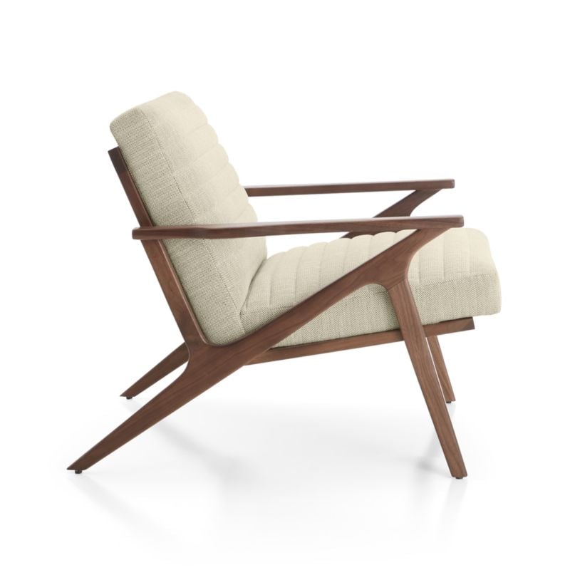 Cavett Channel Walnut Wood Frame Chair - Image 3