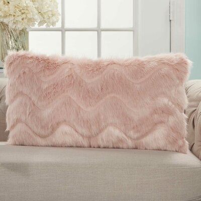 Suttles Chevron Blush Pink Lumbar Throw Pillow - Image 0