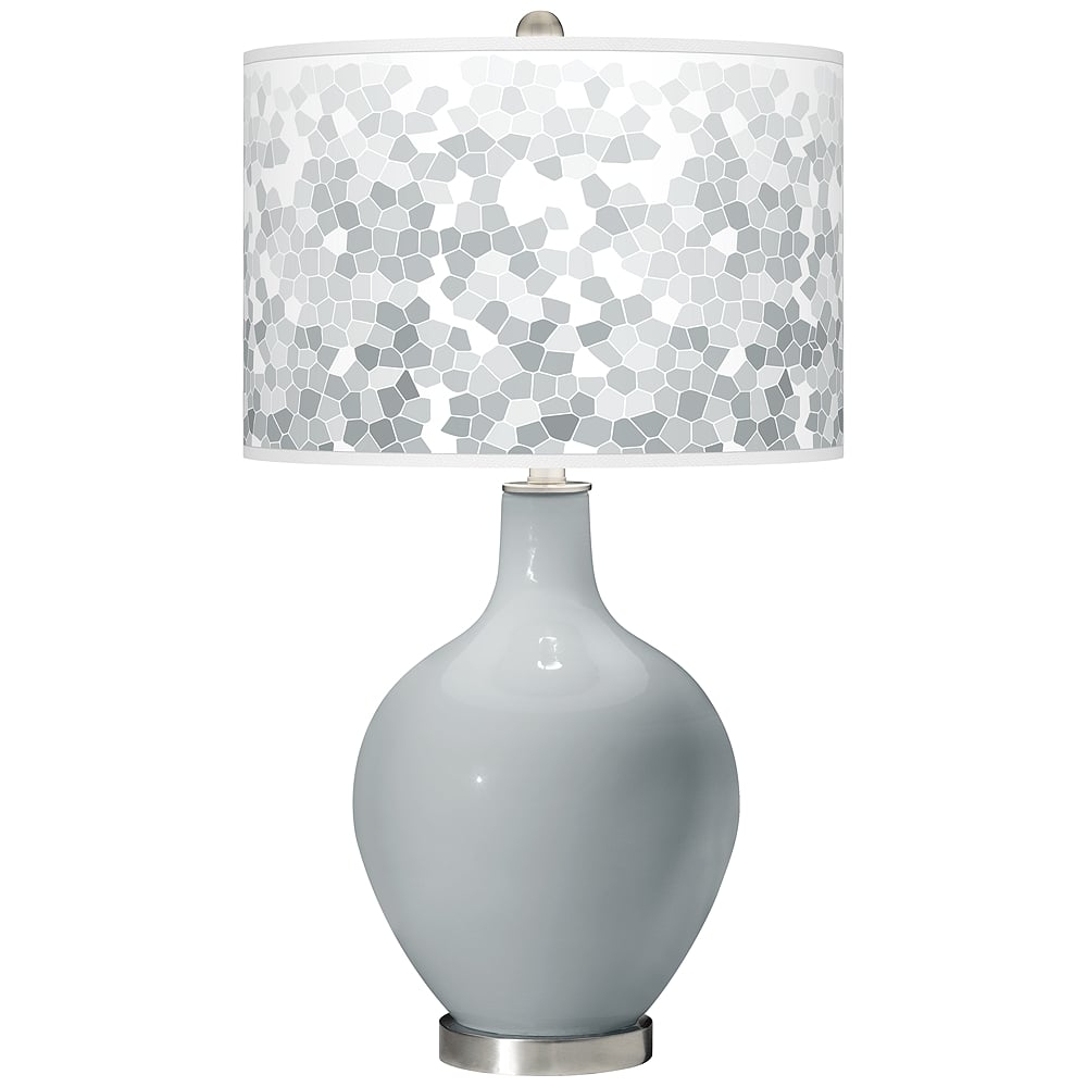 Color Plus Ovo 28 1/2" Mosaic Shade with Uncertain Gray Table Lamp - Image 0