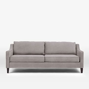 Paidge 86.5" Grand Sofa, Poly, Linen Weave, Platinum, Cone Pecan - Image 0
