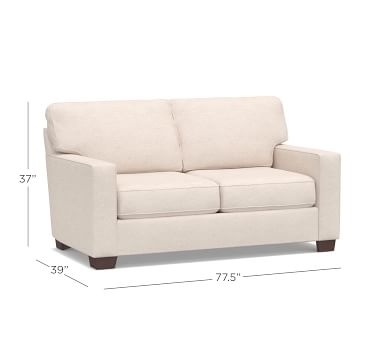 Buchanan Square Arm Upholstered Sofa 83.5", Polyester Wrapped Cushions, Performance Everydaylinen(TM) Oatmeal - Image 3