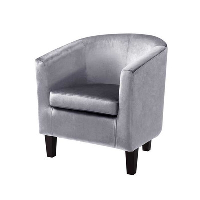 Velvet Barrel Chair - Image 0