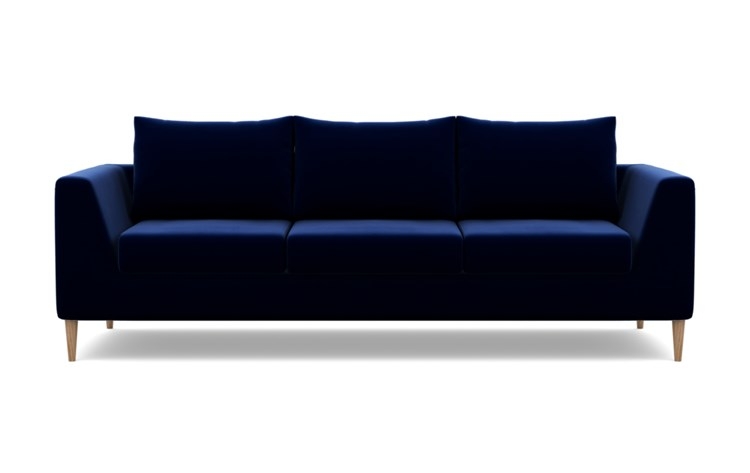 Asher Sofa with Blue Bergen Blue Fabric and Natural Oak legs - Image 0