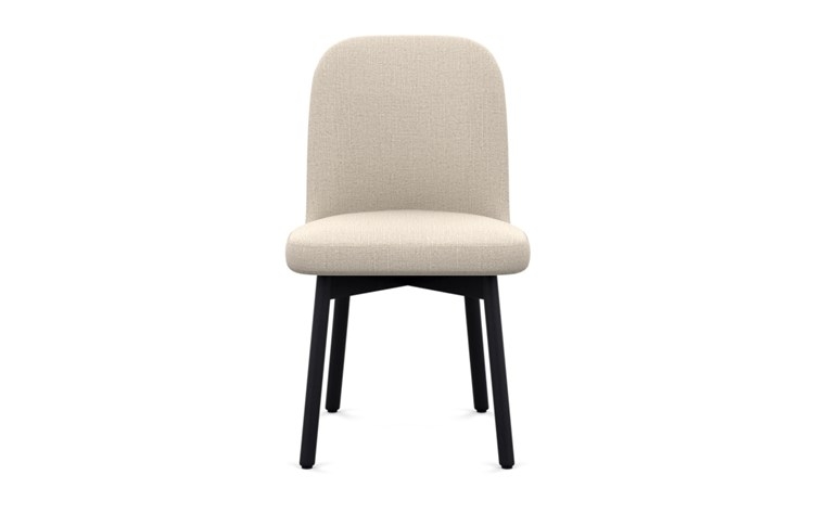 Dylan Dining Chair with Natural Fabric and Matte Black legs - Image 0