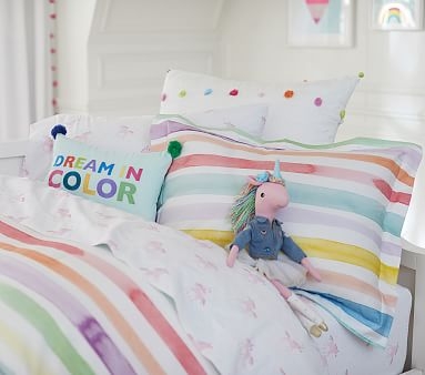 Unicorn Rainbow Sheet Set, Standard Pillow Case, Lavender - Image 1