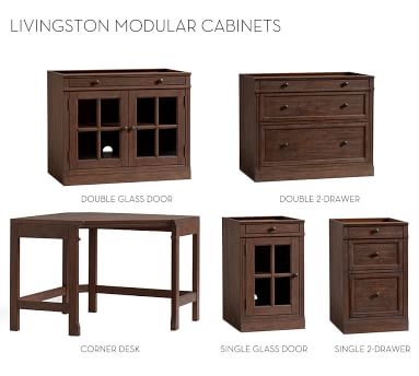 Livingston Corner Desk Top & Legs, Brown Wash - Image 3