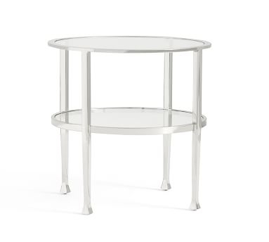 Tanner Round Side Table, Nickel finish - Image 3