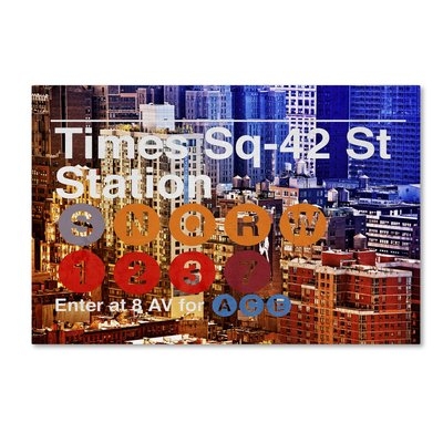 Subway City Art NYC IV Photographic Print on Wrapped Canvas - Image 0