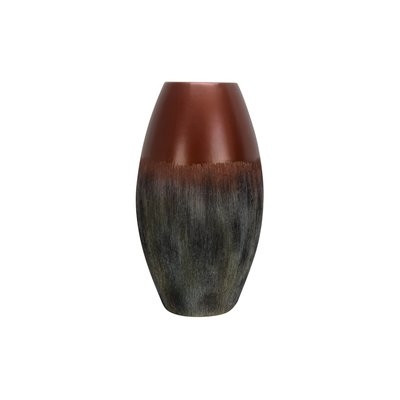 Mcgee Matte Black/Copper Decorative Ceramic Vase - Image 0