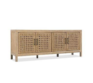 Carver Woven Door Media Console, Rope - Image 0