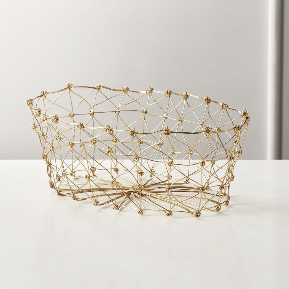 Knot Gold Bread Basket - Image 0