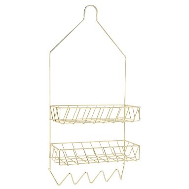 Wire Fixed Shower Caddy, Gold - Image 2