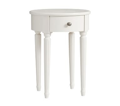 Blythe Round Side Table, French White - Image 0