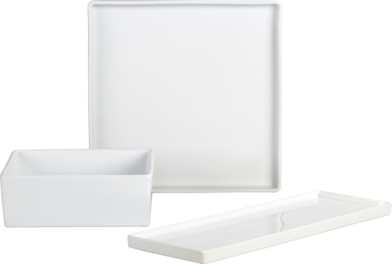 Bento Square White Serving Platter - Image 5
