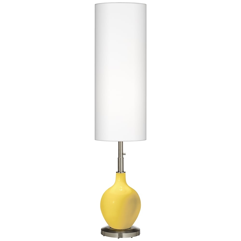 Color Plus Ovo 60" High Lemon Zest Yellow Floor Lamp - Image 0