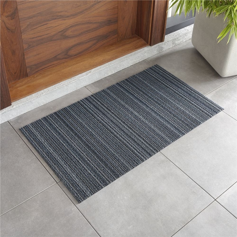 Chilewich ® Blue Stripe Woven Indoor/Outdoor Floormat 20"x36" - Image 0